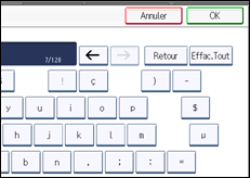 Illustration de l'écran du panneau de commande