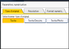Illustration de l'écran du panneau de commande