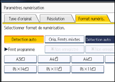 Illustration de l'écran du panneau de commande