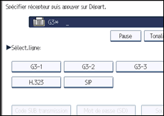 Illustration de l'écran du panneau de commande