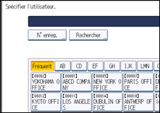 Illustration de l'&eacute;cran du panneau de commande