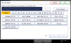 Illustration de l'écran du panneau de commande