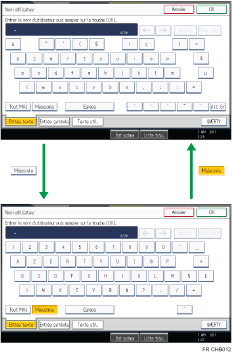 Illustration des touches