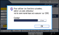 Illustration de l'écran du panneau de commande