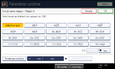 Illustration de l'écran du panneau de commande