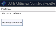 Illustration de l'écran du panneau de commande