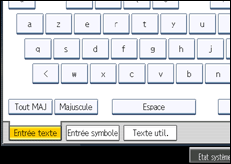 Illustration de l'écran du panneau de commande