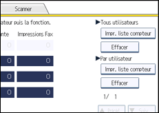 Illustration de l'écran du panneau de commande