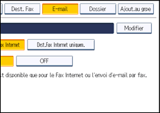 Illustration de l'écran du panneau de commande
