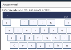 Illustration de l'écran du panneau de commande