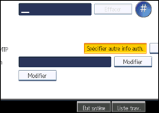 Illustration de l'écran du panneau de commande