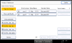Illustration de l'écran du panneau de commande