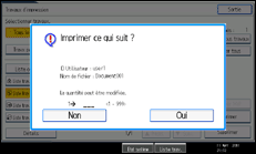 Illustration de l'écran du panneau de commande