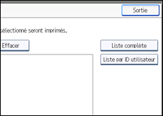 Illustration de l'écran du panneau de commande