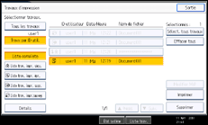 Illustration de l'écran du panneau de commande