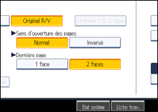 Illustration de l'&eacute;cran du panneau de commande