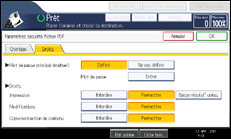 Illustration de l'écran du panneau de commande