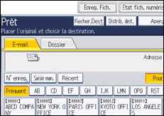Illustration de l'&eacute;cran du panneau de commande