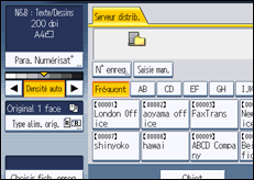 Illustration de l'&eacute;cran du panneau de commande