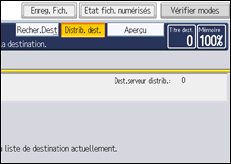 Illustration de l'écran du panneau de commande