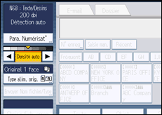 Illustration de l'écran du panneau de commande