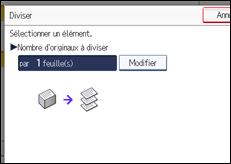 Illustration de l'&eacute;cran du panneau de commande