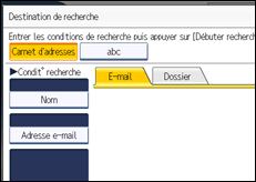 Illustration de l'écran du panneau de commande