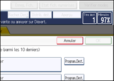 Illustration de l'écran du panneau de commande