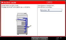 Illustration de l'écran du panneau de commande