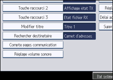 Illustration de l'écran du panneau de commande