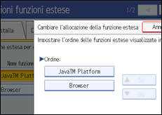 Illustrazione schermata pannello di controllo