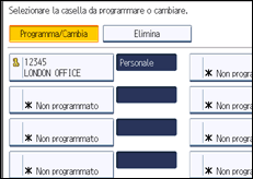 Illustrazione schermata pannello di controllo