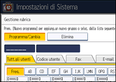 Illustrazione schermata pannello di controllo