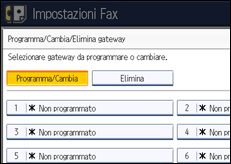 Illustrazione schermata pannello di controllo