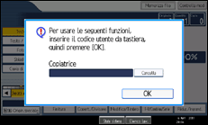 Illustrazione schermata pannello di controllo