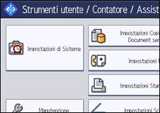 Illustrazione schermata pannello di controllo