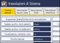 Illustrazione schermata pannello di controllo