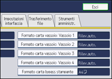 Illustrazione schermata pannello di controllo