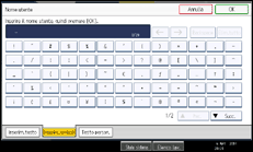 Illustrazione schermata pannello di controllo