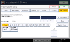 Illustrazione schermata pannello di controllo