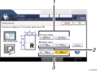 Illustrazione numerata pannello di controllo