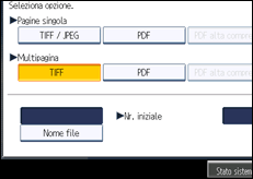 Illustrazione schermata pannello di controllo
