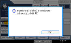 Illustrazione schermata pannello di controllo