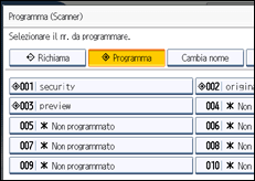 Illustrazione schermata pannello di controllo