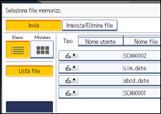 Illustrazione schermata pannello di controllo