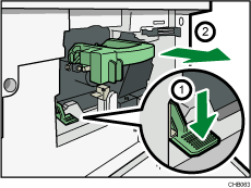 Illustratie van tonercartridge vervangen