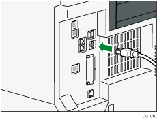 ilustracja przedstawiająca podłączenie kabla interfejsu USB