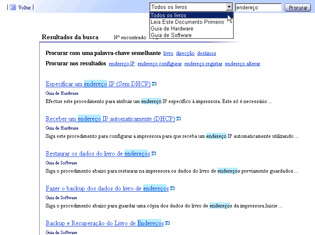 Exibi&ccedil;&atilde;o do resultado da procura