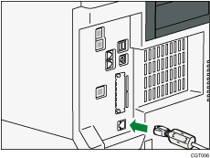 ilustração da ligação do cabo de interface Ethernet