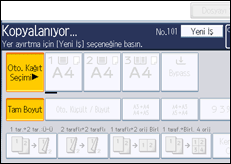 İşlem paneli ekran çizimi